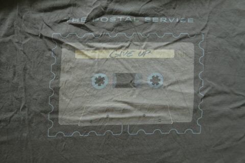 The Postal Service "Give Up 10th Anniversary" concert shirt, side B (back)