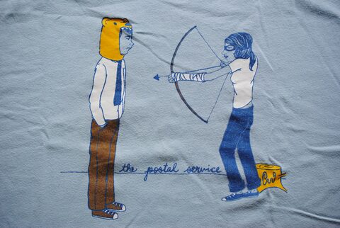 The Postal Service "Bow & Arrow" band shirt